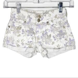 Girls Miss Jeans Purple Paisley Jean Shorts Size 7